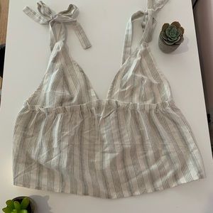 Shein Stripped Top with Tie-able Straps